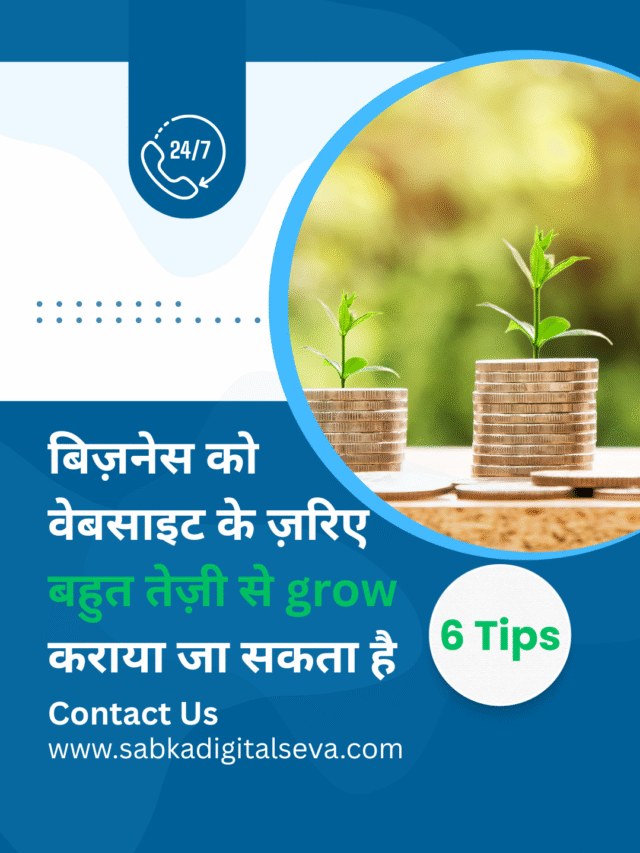 बिज़नेस को वेबसाइट के ज़रिए बहुत तेज़ी से grow कराया जा सकता है